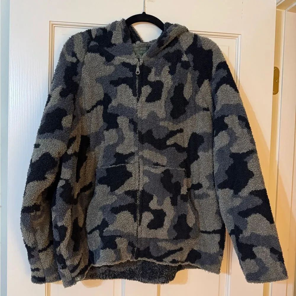 Women’s Barefoot Dreams Camo Zip Up Hooded Jacket XL